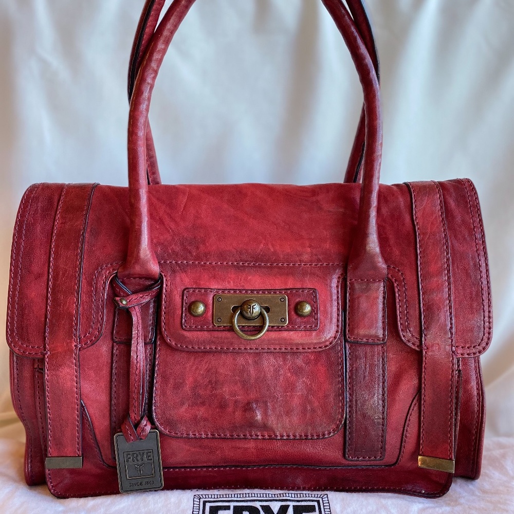 Frye Large Cameron Shoulder Bag Red